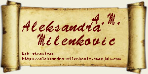 Aleksandra Milenković vizit kartica